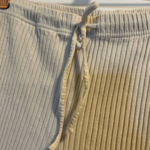 Topshop Drawstring Ribbed Flare Leggings